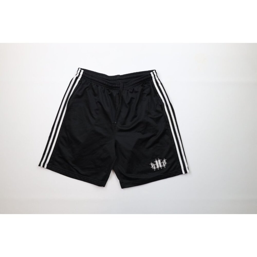 Vintage Y2K 2001 WWF Wrestling Mens Size Large Striped Triple H Shorts Black